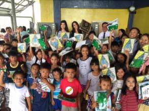 Giving away the books in Diliman!