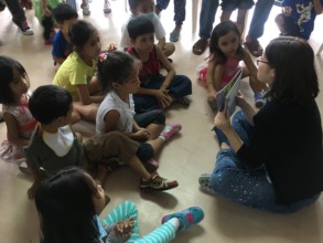 Bookreading at the children's hospital.