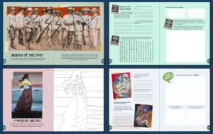 A peek at some of the pages inside the book