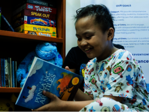 Little Ark Kids reading in between treatment