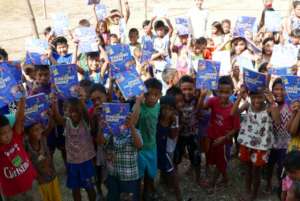 Bookgiving for the Tagbanua kids of Palawan.