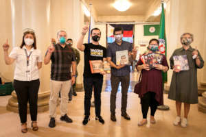Manila Mayor and Vice Mayor receive the books