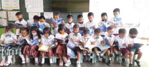 Sultan Esmael ES kids read about their rights
