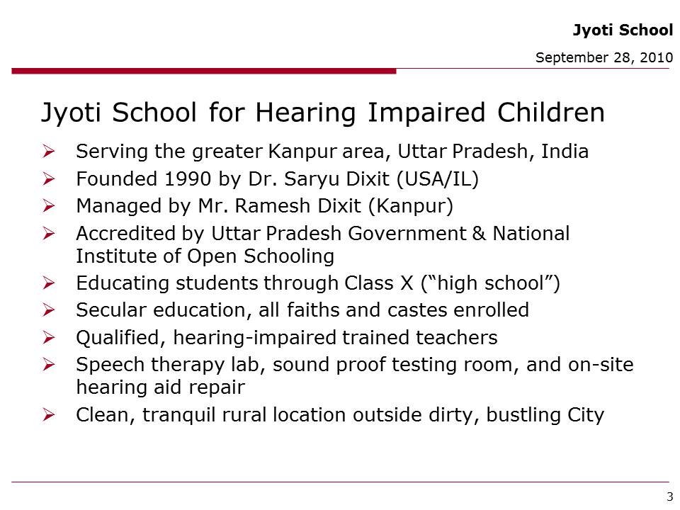 Residence for 20 hearing impaired students