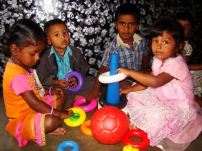 Children using the TLM