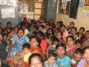 Mothers meeting in progress at an Anganwadi