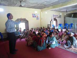 Mr. Bhusal Facilitating the training