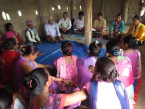 Meeting with group members and staff