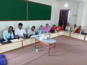 Project staff is speaking in stakeholders meeting