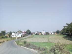 Way to village from South End and its view