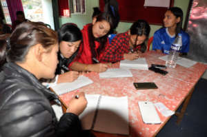 Writing Exercise in Limbu Script