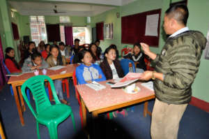 Hari Chandra Lawati Facilitating the training