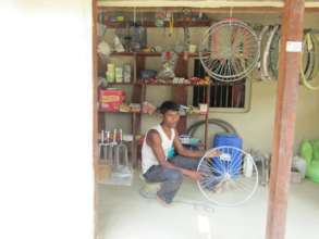 Cycle repair shop in Kaiali