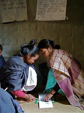 Tharu literacy class