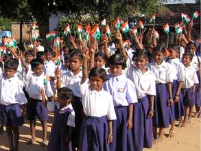 Engrossed in the India National Flag