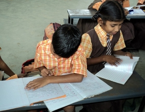 Children preparing for the final examination