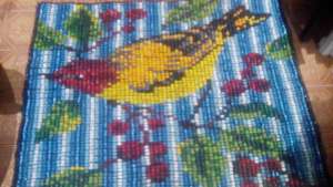 Art made from recycled pet bottles