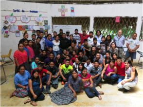 Fellows visiting the AkTenamit center