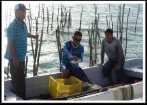 Fishermen from Corozal Bay Wildlife Santuary