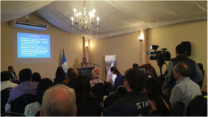 Fellow Ana Giro launching the 2015 HRI report