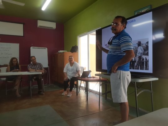 Mario Castro sharing Cabo Pulmo's story