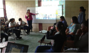 Fellow Cindy Flores teaching in Sandy Bay