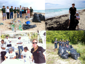 Beach cleaning in Quintana Roo