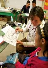 Giving health education during Mobile Clinics