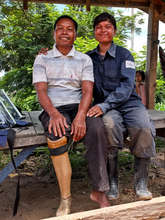Leas Nok (HALO deminer) and her father