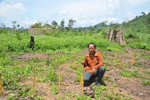 Mrs. Heam Chantol can now farm on safe ground.