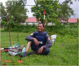 Mr Cham Mao, first a victim and now a deminer.