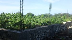 Completion of base for HSKI Complex security wall