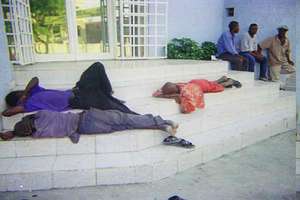 Street kids sleeping