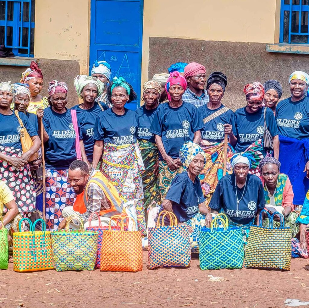 Support Basket Weaving for Elderly Women