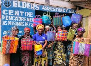 Support Basket Weaving for Elderly Women
