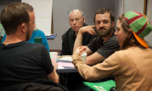 Group of FEAST attendees making big plans.