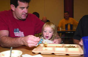 Father/daughter receiving services