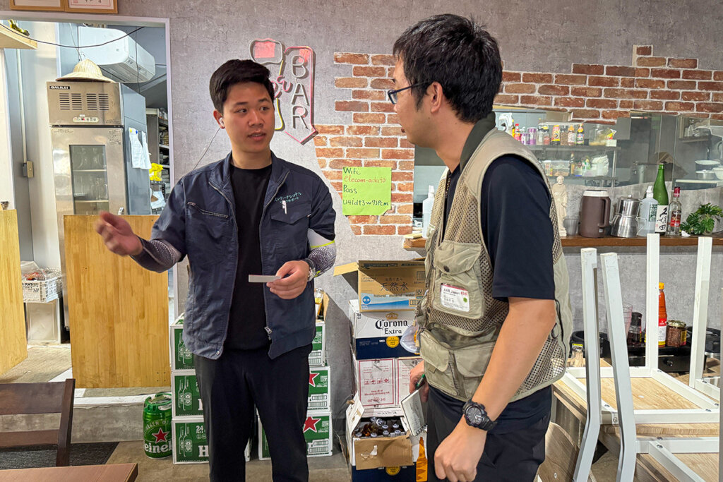 AAR Namatame(rigjt) coordinating relief activities
