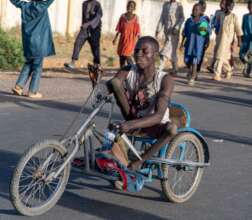 Mr. Oseni  living with disability in Kano, Nigeria