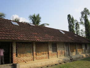 The school hostel with the solar panels