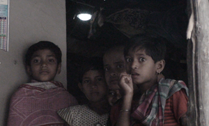 A solar light in a hostel room