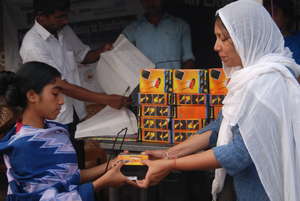 Solar lamp distribution