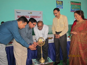 Lighting the inaugural lamp