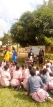 Girls attending menstrual health session by UYSTO