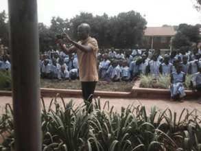 pupils at the beneficiary school