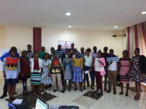 Team acquiring MHM knowledge for beneficiaries