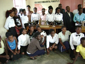 Girls pausing at project launch