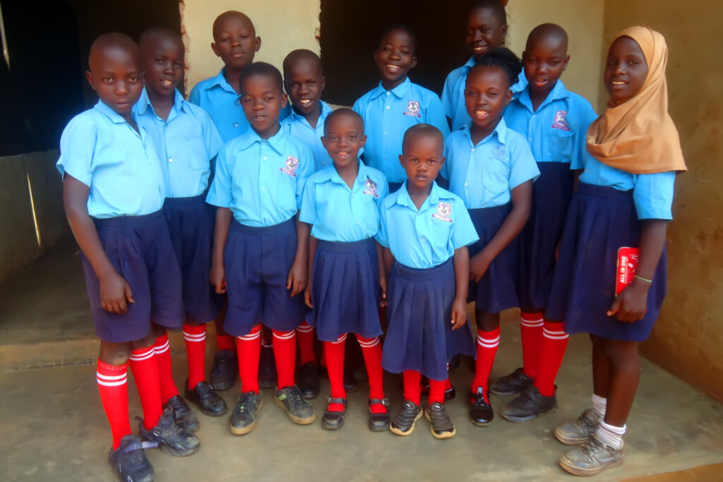Sponsored Children after getting school uniforms