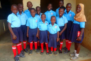 Sponsored Children after getting school uniforms