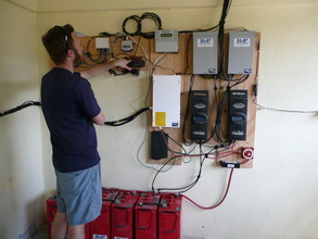 Kevin checking out the finished work